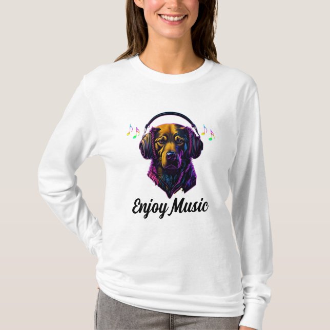 Camiseta Cachorro Aproveite Música (Frente)