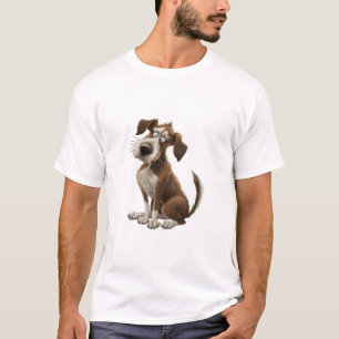 Camiseta Cachorro Aquarela é Cão Surpreso Confuso