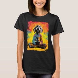 Camiseta Cachorro Arte Pop Yoga Meditação Dachshund