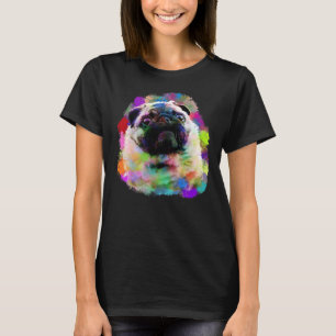 Camiseta Cachorro Artístico Colorido Pitbull Terrier Puppy
