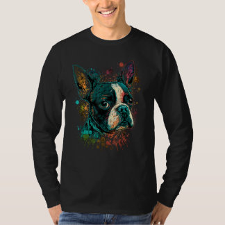 Camiseta Cachorro Árvore de Boston em Boston Terrier Lover