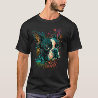 Camiseta Cachorro Árvore de Boston em Boston Terrier Lover