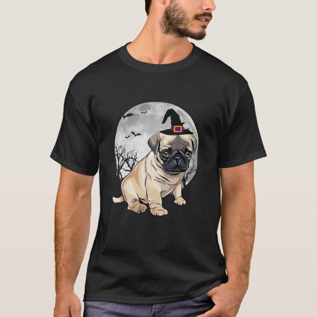 Camiseta Cachorro Assustador Que Fez Halloween (Frente)