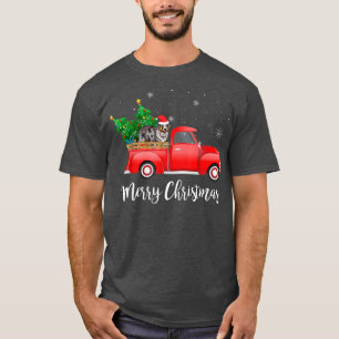 Camiseta Cachorro Australiano Andando Caminhão Vermelho Nat