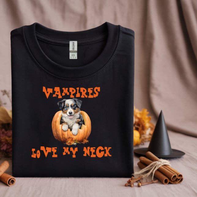 Camiseta Cachorro australiano corcunda irônica laranja-hall (Criador carregado)