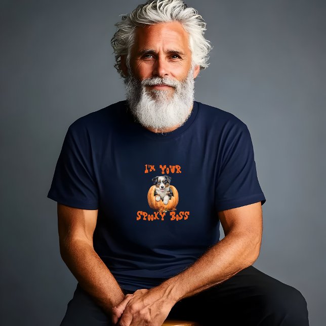 Camiseta Cachorro australiano corcunda irônica laranja-hall (Criador carregado)