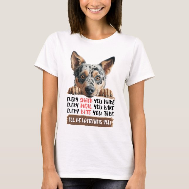 Camiseta Cachorro Australiano - Estarei Vendo Você T-Shi (Frente)