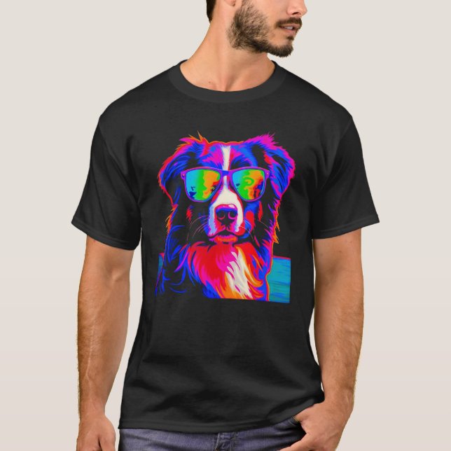 Camiseta Cachorro australiano Shepherd Summer (Frente)