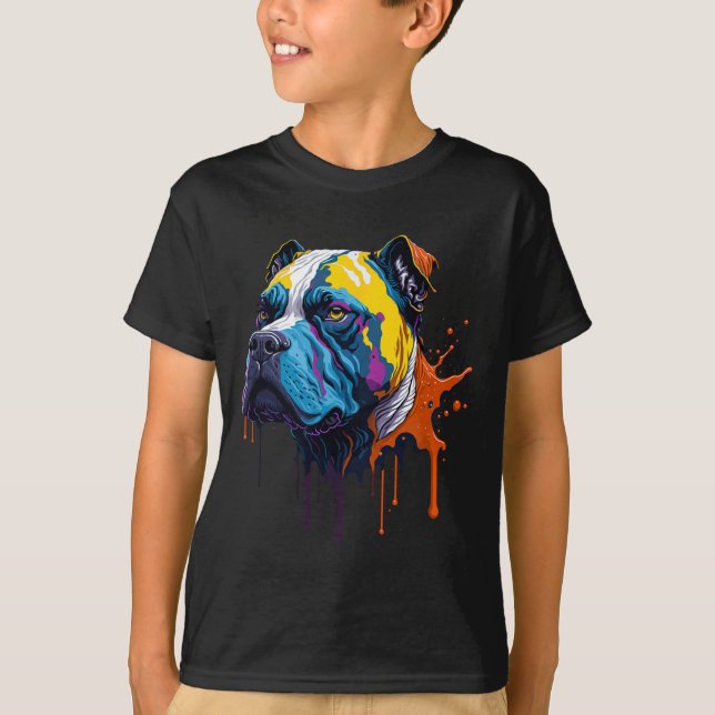 Camiseta Cachorro Azul Cachorro-Grande Design (Frente)