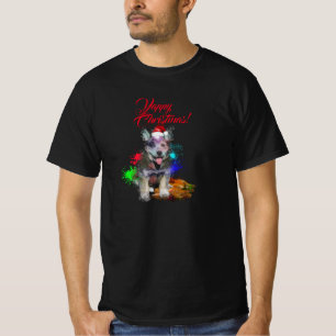 Camiseta Cachorro Azul Cute Personalizável Cachorro Iapo Na