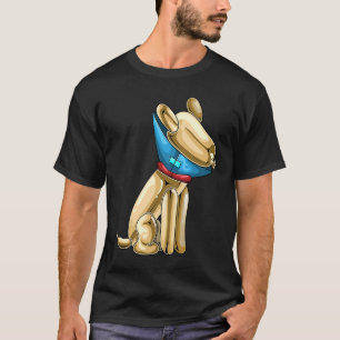 Camiseta Cachorro-Balão Cachorro Cone de Vergonha