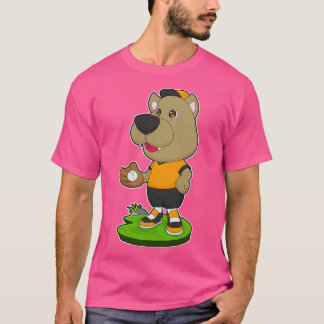 Camiseta Cachorro Baseball Luva de Baseball