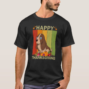 Camiseta Cachorro Basset Hound Gráfico Retro Família Corres