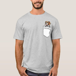 Camiseta Cachorro Beagle Carregue o Nome Pet Pocket Persona