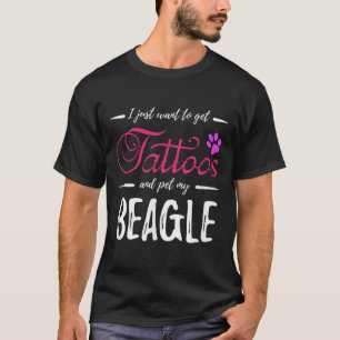 Camiseta Cachorro Beagle Tattoo Engraçado Cachorro Mãe Dota