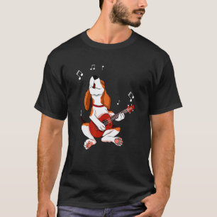 Camiseta Cachorro Beagle Tocando Violão Amante de Cachorro