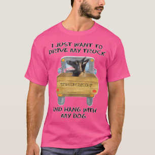 Camiseta Cachorro belga de condução de caminhões