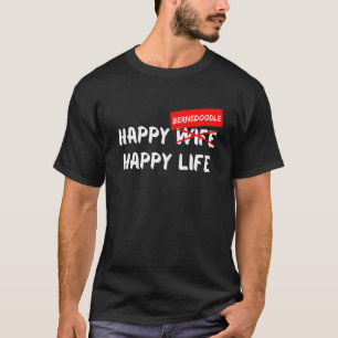 Camiseta Cachorro Bernedoodle Criou Uma Vida Feliz Cachorro