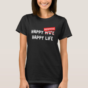 Camiseta Cachorro Bernês Criou Feliz Cachorro Amigo Da Vida