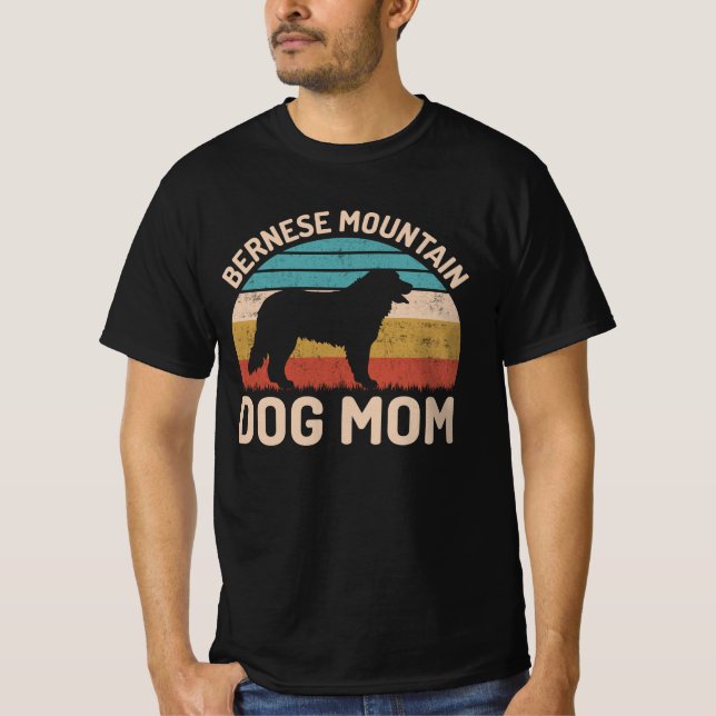 Camiseta Cachorro Bernese Mãe, Cachorro Bernês Mãe (Frente)