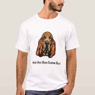 Camiseta Cachorro Bloodhound Crie Seu Próprio Texto Persona