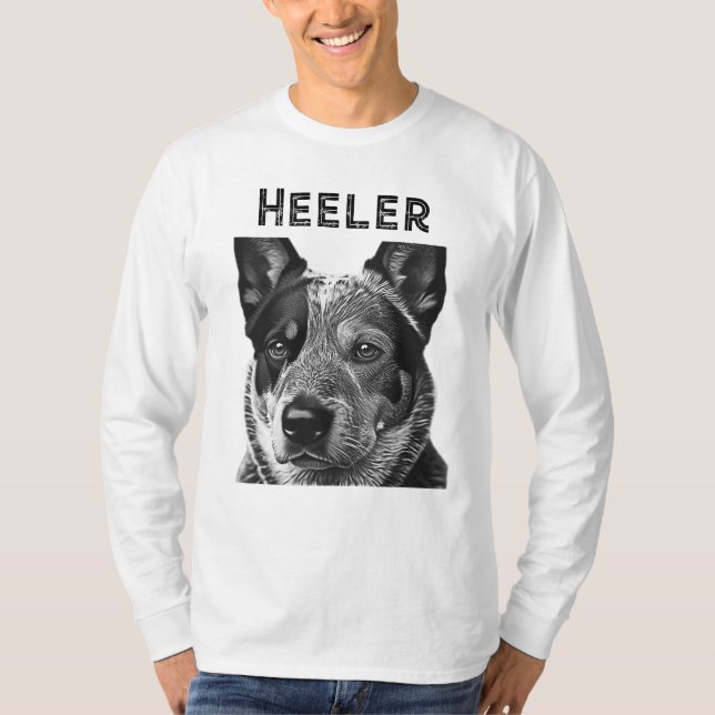 Camiseta Cachorro Blue Heeler Heeler (Frente)
