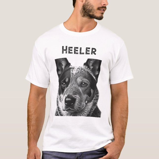 Camiseta Cachorro Blue Heeler Heeler (Frente)