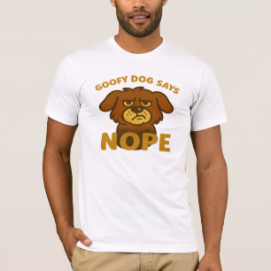 Camiseta Cachorro Bobo Diz Não – Cartoon Engraçado de Cacho