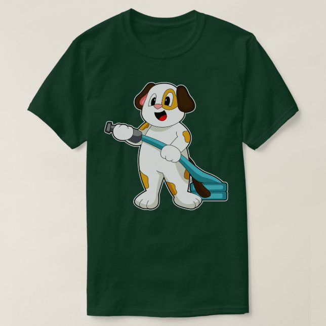 Camiseta Cachorro Bombeiro Extintor de Incêndio (Frente do Design)