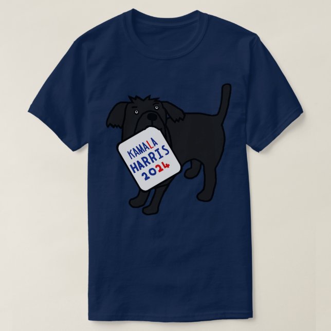 Camiseta Cachorro Bonito com Sinal de Kamala 2024 (Frente do Design)