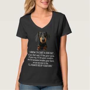 Camiseta Cachorro Bonito Dando Homens Mulheres-Dachshund Co