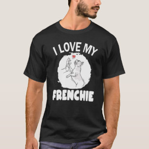 Camiseta Cachorro Bonito Eu Amo Meu Cachorro Francês Francê