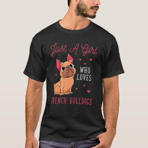 Camiseta Cachorro Bonito Meninas Francês Bulldog Francês