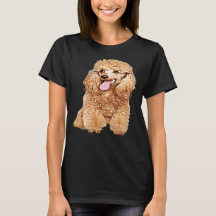 Camiseta Cachorro Bonito Na Poodle Loura Engraçada