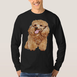 Camiseta Cachorro Bonito Na Poodle Loura Engraçada