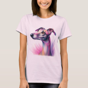 Camiseta Cachorro bonito Pastel Greyhound