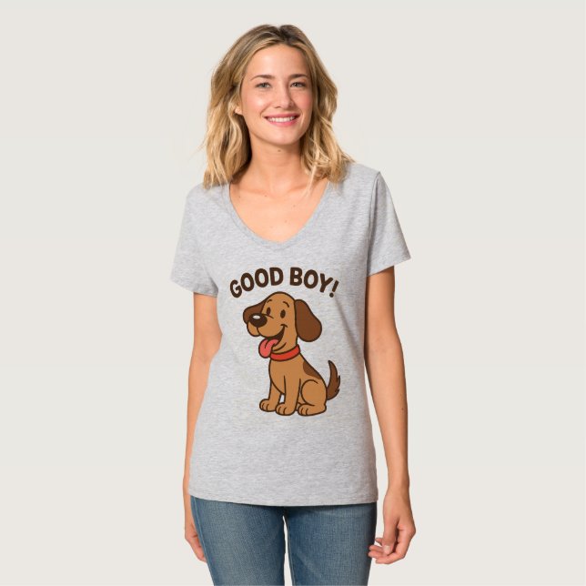 Camiseta Cachorro 🐶 | Bons desenhos animados com vibrações (Frente Completa)