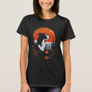 Camiseta Cachorro Border Collie Arte Japonesa Zen
