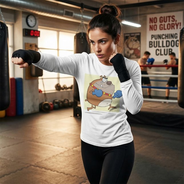 Camiseta Cachorro-Boxão Engraçado Cartoon (Criador carregado)