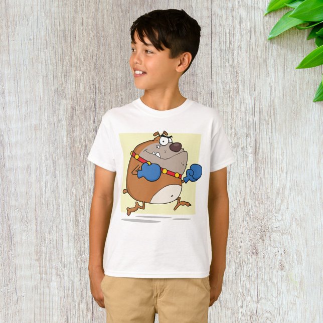 Camiseta Cachorro-Boxão Engraçado Cartoon (Criador carregado)