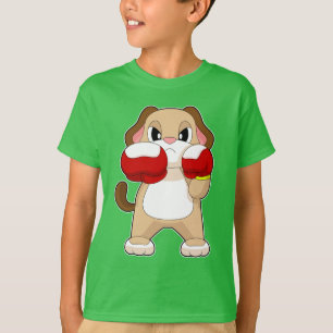 Camiseta Cachorro Boxer Luvas de Boxe Boxe
