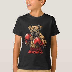 Camiseta Cachorro Boxer Luvas de Boxe Gráfico Para Homens M