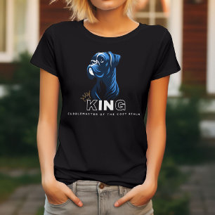Camiseta Cachorro-Boxer - Mestre-Cuddle Rei