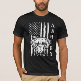 Camiseta Cachorro Boxer USA Patriot US Pet