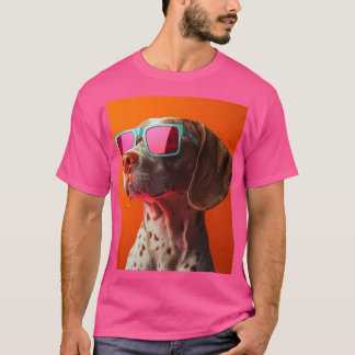Camiseta Cachorro bracco italiano legal com óculos de sol