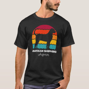 Camiseta Cachorro-branco-anatólico Retro VIntage