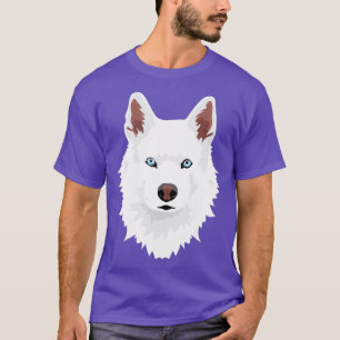 Camiseta Cachorro branco branco branco de neve siberiano Hu