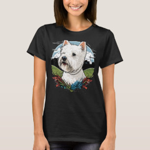 Camiseta Cachorro Branco Terrier no oeste da Groelândia no