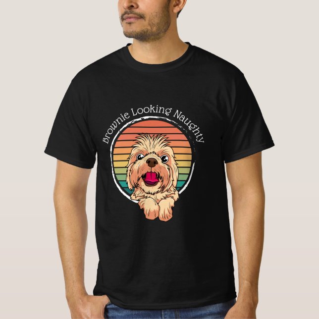 Camiseta Cachorro Brownie Parecendo Nojento (Frente)
