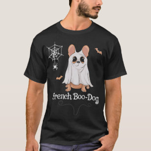 Camiseta Cachorro Bulldog Francês de Halloween French Boo-D